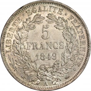 France, Second Republic, 5 Francs ... 