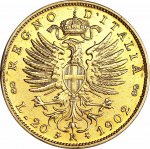 20 Lire 1902 Rome Sabauda eagle. Extremely ... 