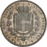 5 Lire 1850 - Zecca: Genova - Diritto: ... 